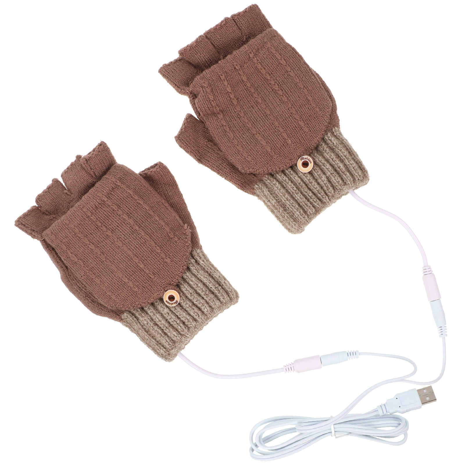 Heated Gloves Electric - ถุงมือกันหนาวแบบมีฮีทเตอร์ 1 คู่ ถุงมือไฟฟ้าให้ความอบอุ่น ใช้พลังงานจาก USB