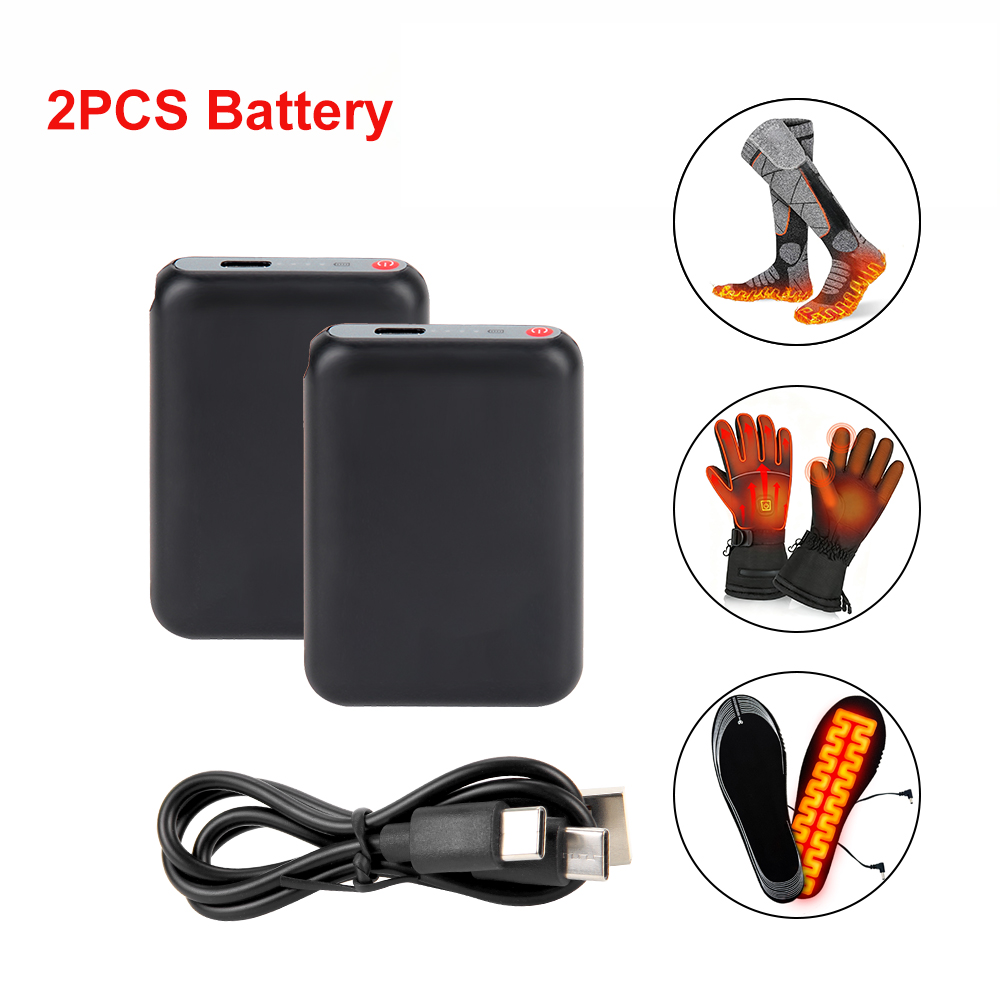 Heated Gloves Electric - แบตเตอรี่ถุงเท้าให้ความร้อน 5V 6000mAh สำหรับถุงมือ เสื้อผ้า รองเท้า
