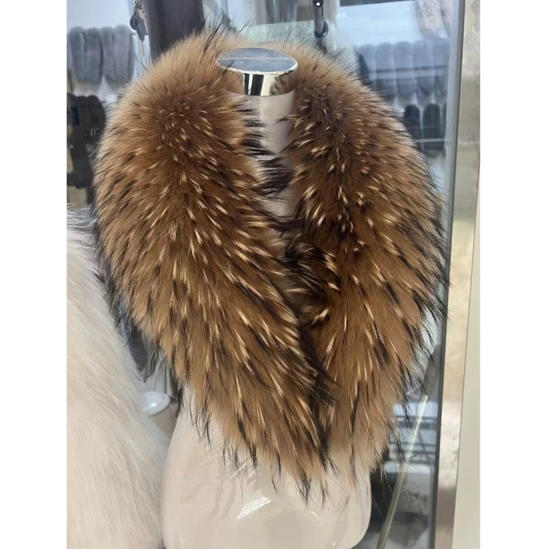 Winter Clothing Pk - Raccoon ขนสัตว์หญิงฤดูหนาวขนสัตว์เสื้อแจ็คเก็ตผ้าคลุมไหล่ผู้หญิง Furry ขนสัตว์ผ้าพันคอคออุ่นผ้าพันคอขนสัตว์ธรรมชาติ