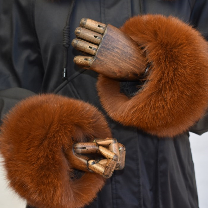 Fox Fur Cuffs สําหรับผู้หญิงทั - Winter Clothing Pk บทวิจารณ์และราคา
