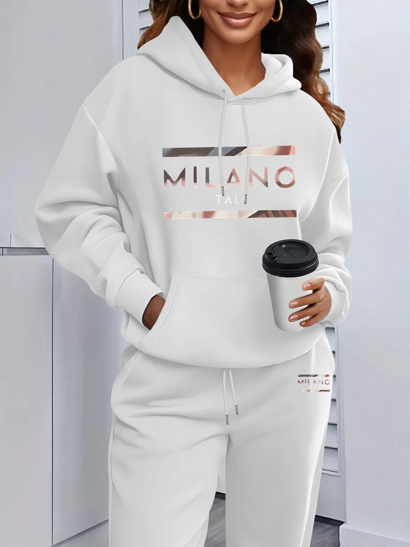 ชุดเสื้อฮู้ดพิมพ์ลายสำหรับผู้ห - Winter Clothing For Women บทวิจารณ์และราคา