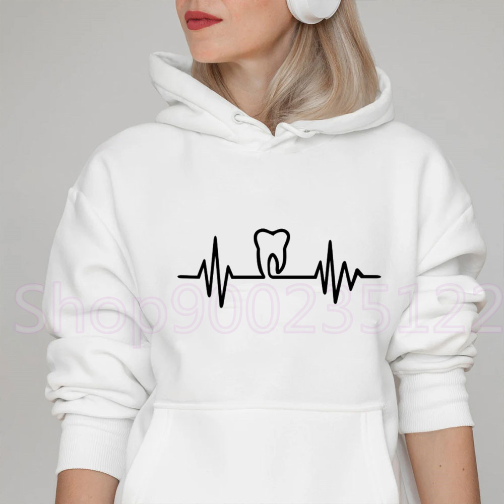 Heatbeat Hoodie Graphic Tooth  - Winter Clothing Drawing บทวิจารณ์และราคา