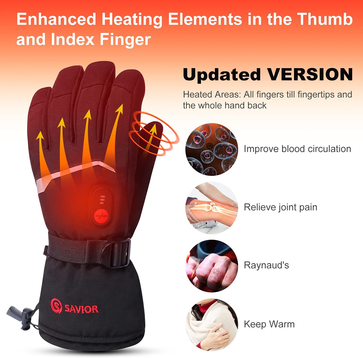 ถุงมือให้ความอบอุ่นในฤดูหนาวถุ - Heated Gloves Electric บทวิจารณ์และราคา
